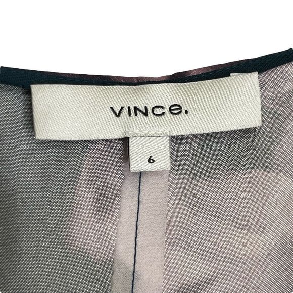 Vince Dress Night Garden Square Neck Slip Long Maxi Floral Navy Blue Size 6 - Picture 12 of 12